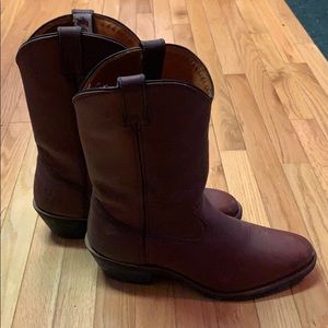 Men’s Chippewa Brown Leather Cowboy Work Boot 14W